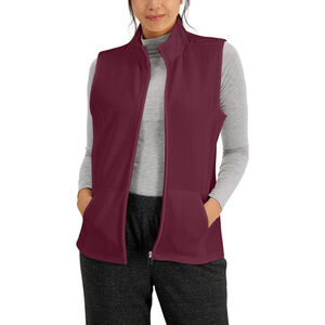 Karen Scott Women's Small Burgundy Colored Quilted Fleece Vest NWT